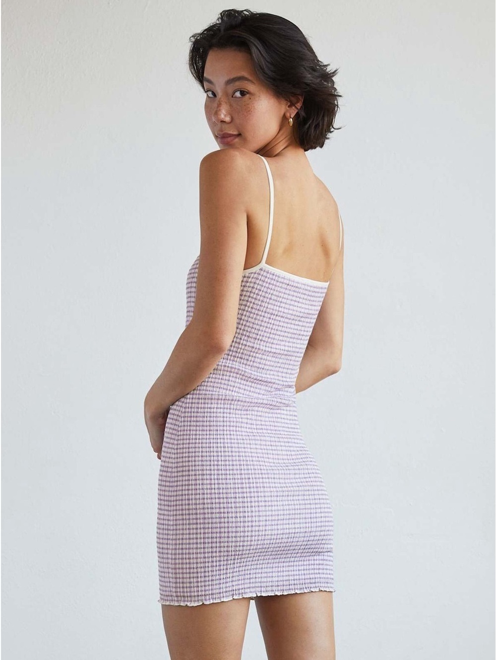 Aritzia Wilfred Jazz Mini Dress - Purple/White - Small
